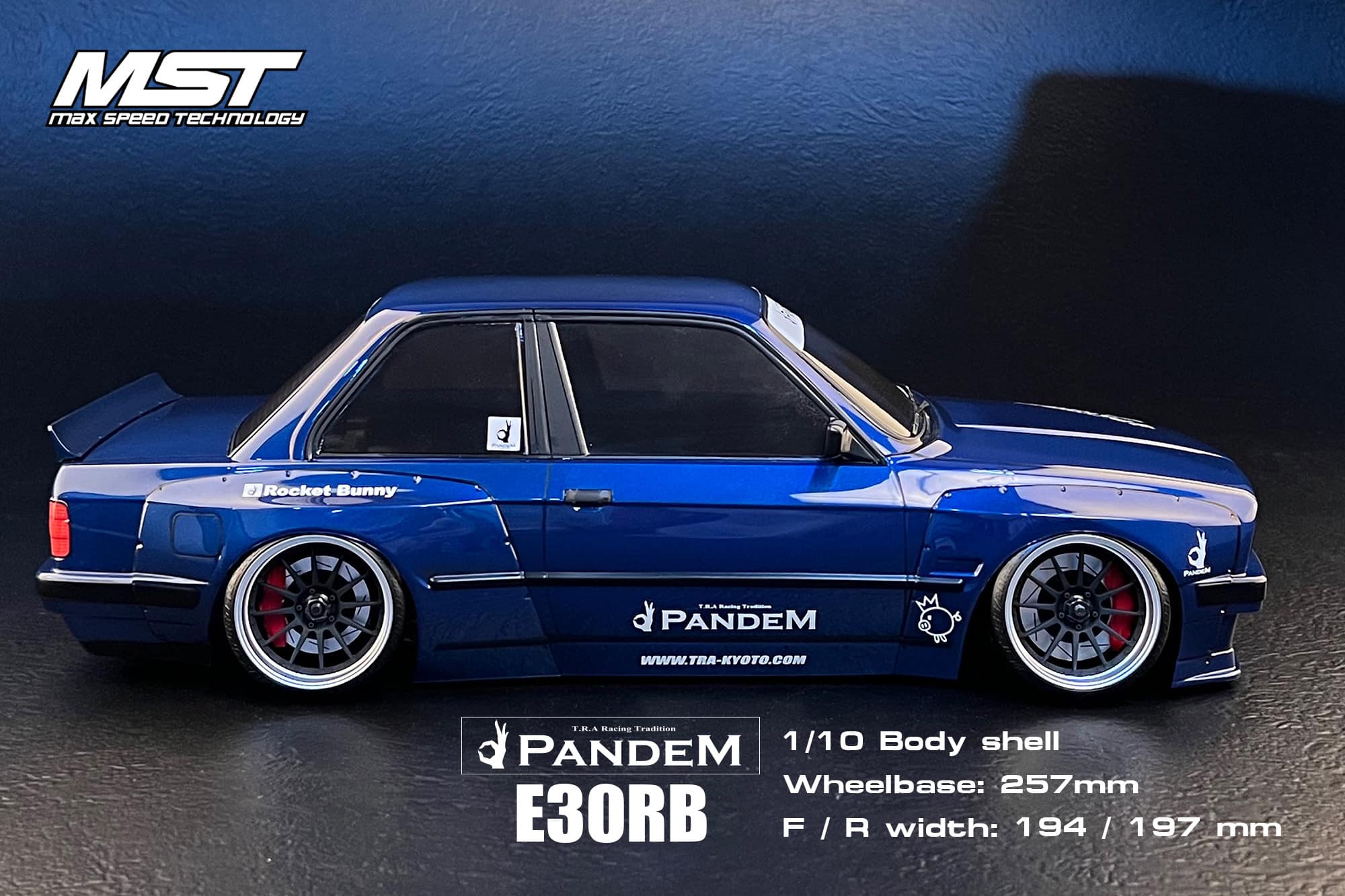 Kayhobbis - Onlineshop for RC Cars - Drift - Crawler - MST E30RB Pandem  body (clear)