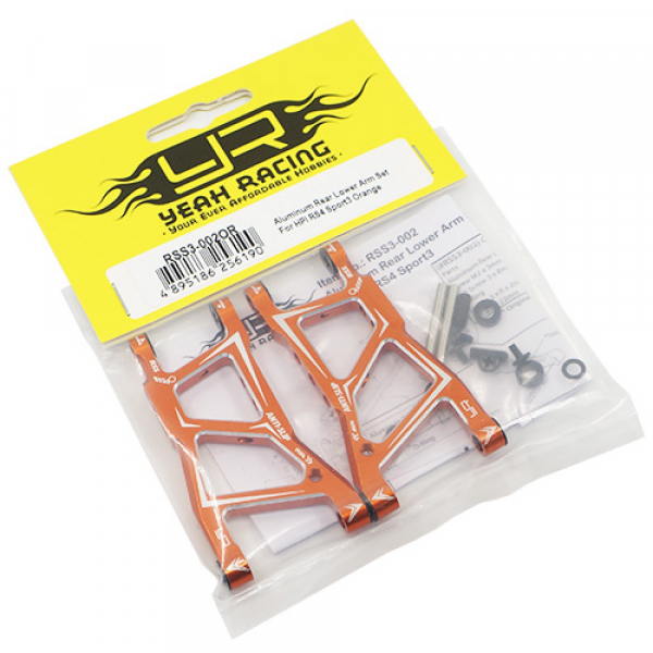 Yeah Racing Aluminum Querlenker Set hinten für HPI RS4 Sport3 Orange