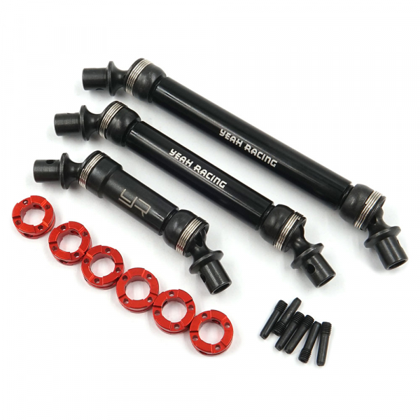 HD Steel Front & Rear Center Shaft Set Black für Traxxas TRX-6