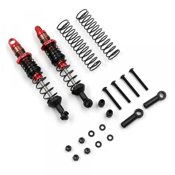 Yeah Racing Desert Cobra Dual Spring Damper Pair Red 90mm For 1/10 RC Offroad