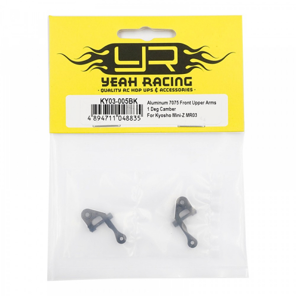 Yeah Racing Aluminium 7075 Front Upper Arms 1 Deg Camber für Kyosho Mini-Z MR03