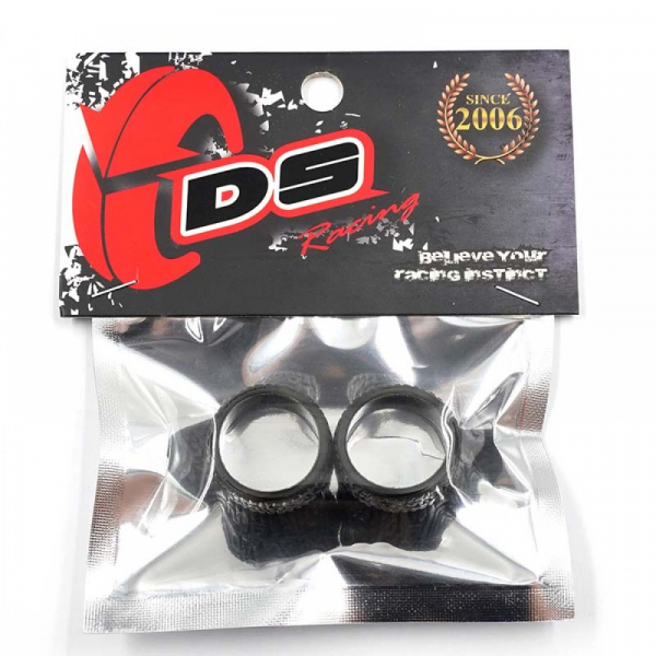 DS Racing 5C OD 24.5mm Width 11mm Slick Rear Tires 2 pcs Black For Mini Touring 1/28 RC Car