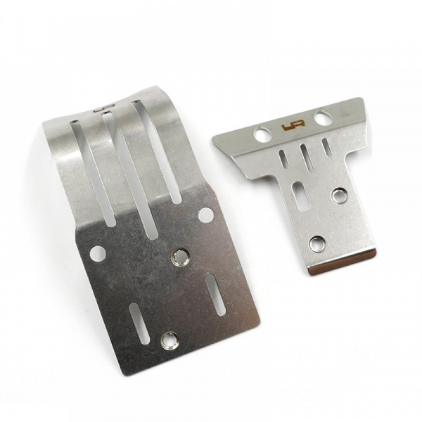 Yeah Racing Stainless Steel Chassis Protector Plate (F & R) For Tamiya BBX (BB-01)