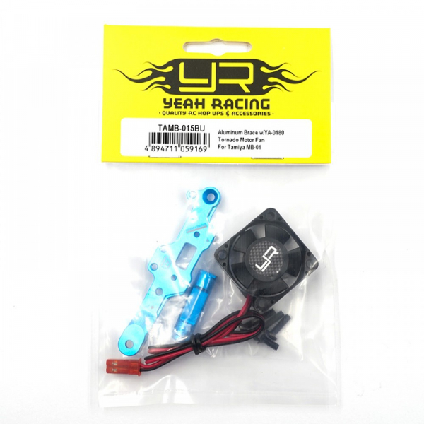 Yeah Racing Aluminium Strebe mit YA-0180 Tornado-Motorlüfter für Tamiya MB-01