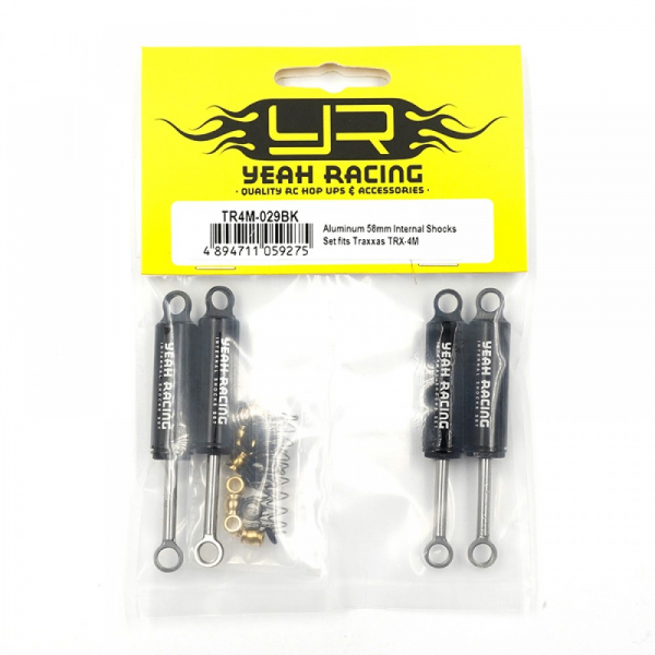 Yeah Racing Aluminium 58mm Internal Dämpfer Set für Traxxas TRX-4M (Schwarz)