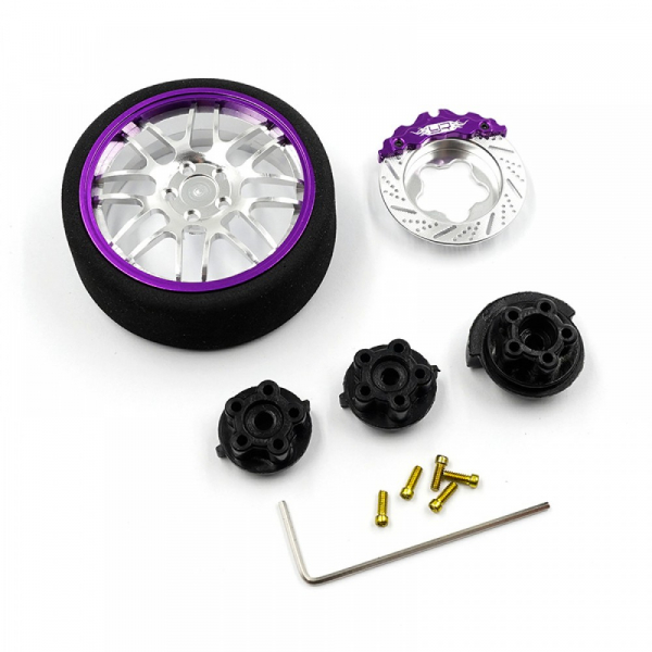 Yeah Racing Aluminium Lenkrad Set Purple Type B, Fits Futaba KO Sanwa Flysky Traxxas