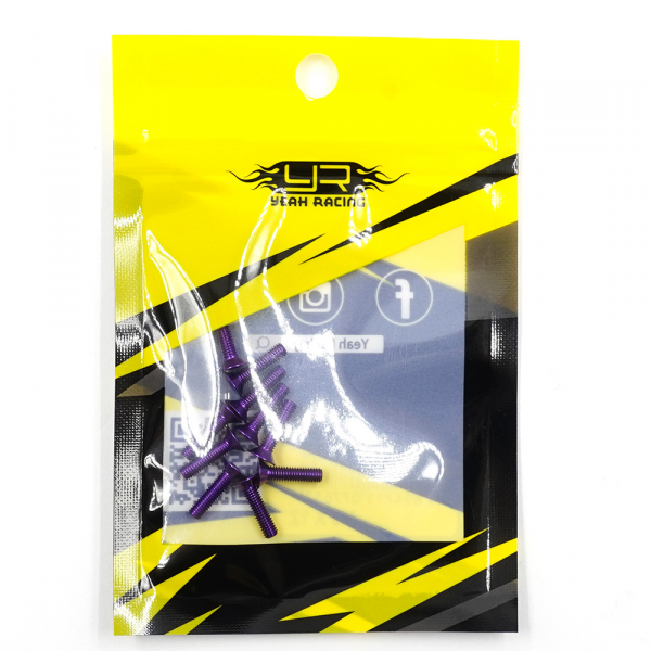Yeah Racing Senkkopfschraube purple 7075 Aluminium 3x12mm (10)