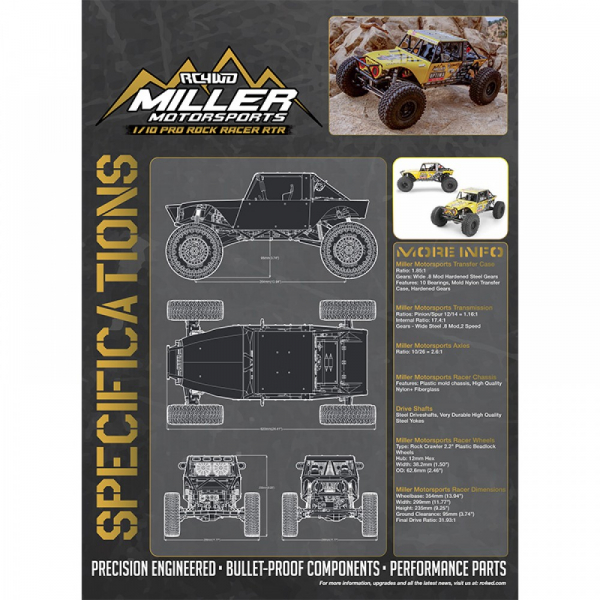 RC4WD Miller Motorsports 1/10 Pro Rock Racer RTR  Brushless Crawler