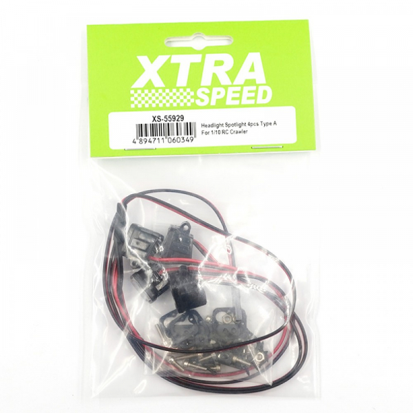 Xtra Speed Scheinwerfer Spotlights 4 Stück Typ A (5–8V) für 1/10 RC Crawler