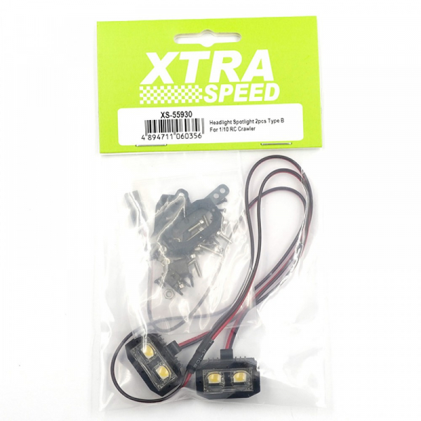 Xtra Speed Scheinwerfer Spotlights 2 Stück Typ B (5–8V) für 1/10 RC Crawler