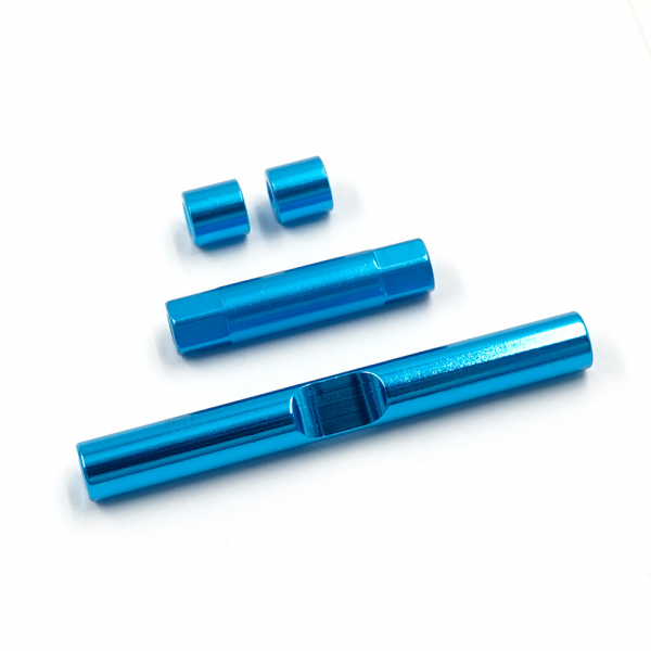 Yeah Racing Aluminium Dämpferstrebe vorne/hinten für Tamiya BBX (BB-01) Blau