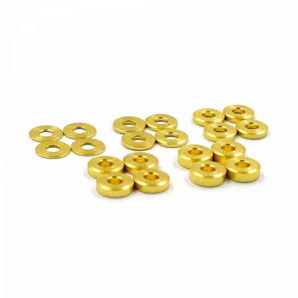 Brass M3 X 8mm Flat Washer 0.5 / 1 / 1.5 / 2 / 2.5 mm 4pcs each