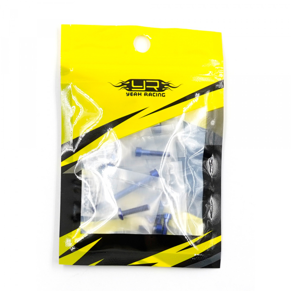 Yeah Racing Aluminium Screws Set For SANWA M17 (Blue)
