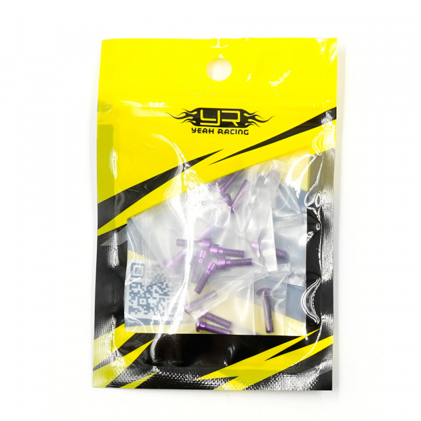 Yeah Racing Aluminium Screws Set For SANWA M17 (Purple)