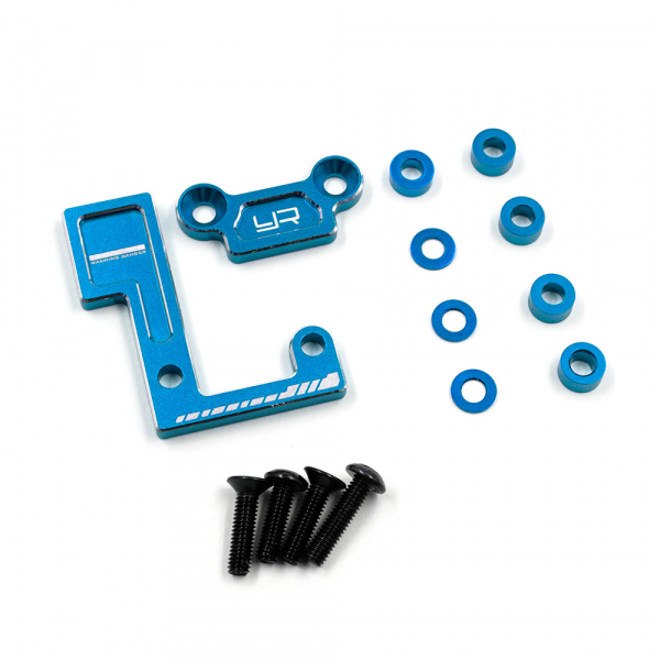 Yeah Racing Aluminium-Hauptwellenlagerhalter-Set blau für die Tamiya TT02-Series