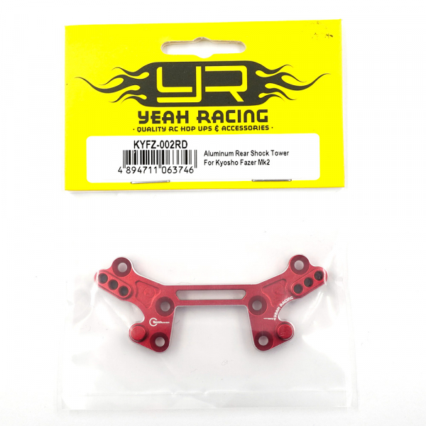 Yeah Racing Aluminium Schock Tower hinten für Kyosho 1/10 Fazer Mk2 - Rot