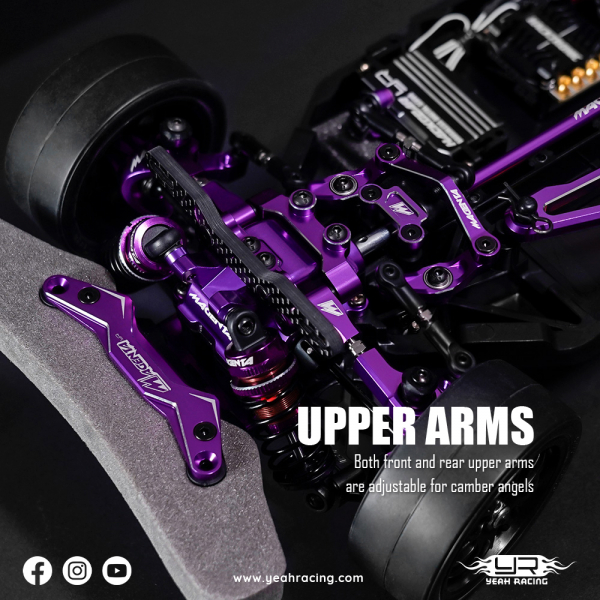 Yeah Racing Magenta Aluminum Conversion Kit For Tamiya TT02 Purple