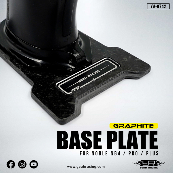 Yeah Racing Graphite Base Plate For Noble NB4 / Pro / Plus