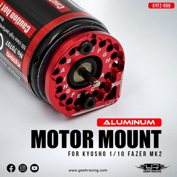 Yeah Racing Aluminum Motor Mount For Kyosho Fazer Mk2