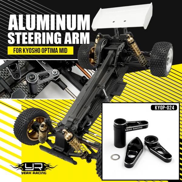 Yeah Racing Aluminum Steering Arm For Kyosho Optima Mid