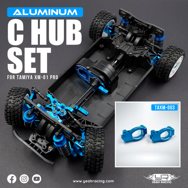 Yeah Racing Aluminium C Hub Set für Tamiya XM-01 PRO