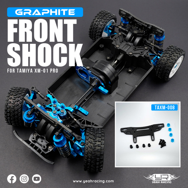 Yeah Racing Carbon Dämpferbrücke vorne für Tamiya XM-01 PRO