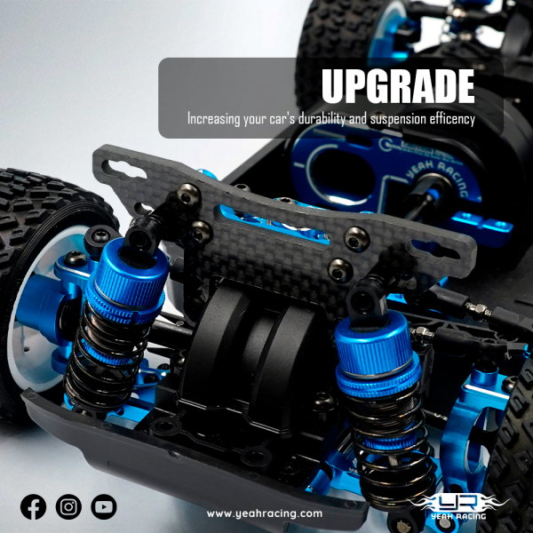 Yeah Racing Carbon Dämpferbrücke vorne für Tamiya XM-01 PRO