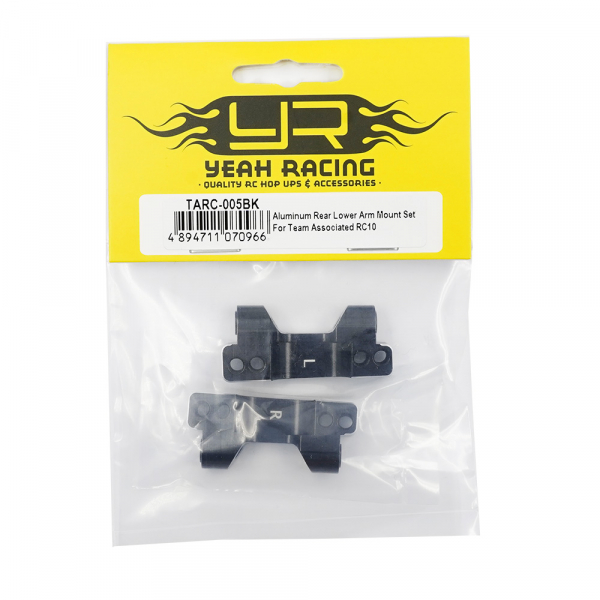 Yeah Racing Alu- Halterung für die hinteren unteren Querlenker, 3°-Set, für Team Associated RC10 und RC10 FT