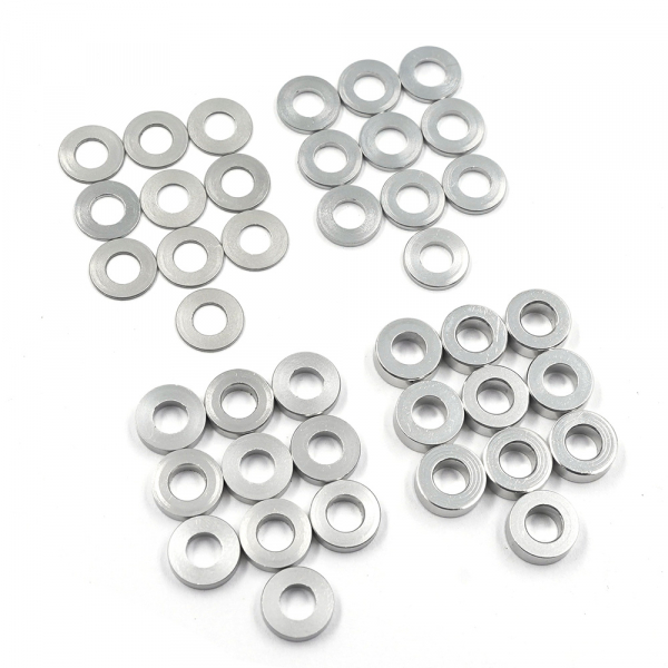 Yeah Racing Aluminium M4 X 8mm Flat Washer 0.5 / 1 / 2 / 3 mm je 10 Stück