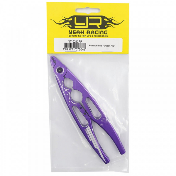 Yeah Racing Aluminum Multi-Function Plier Purple for Shock Building, turnbuckles