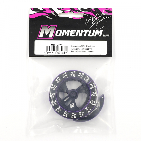 Momentum 7075 Aluminum Round Droop Gauge V2 For 1/10 On Road Chassis Limited Edition