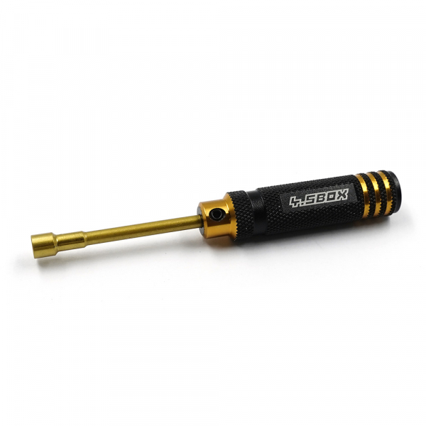 Yeah Racing Aluminum 4.5mm Lock Nut Driver Black Gold (Mini-z)