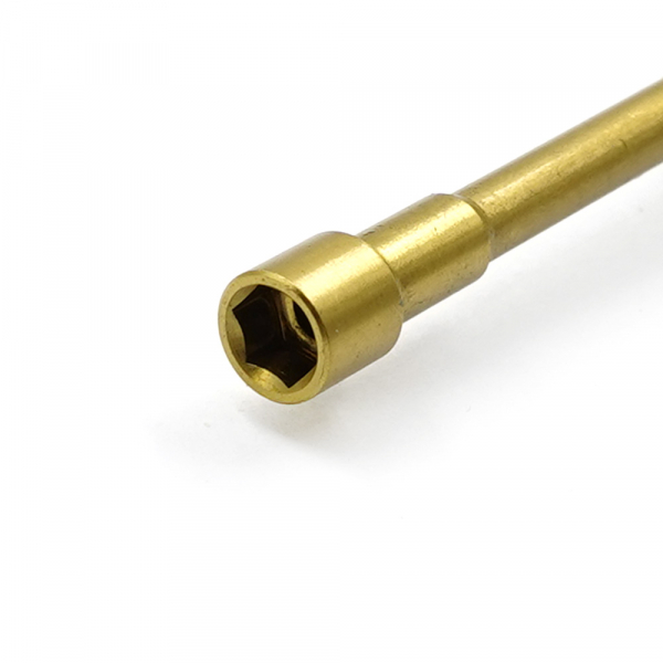 Yeah Racing Aluminum 4.5mm Lock Nut Driver Black Gold (Mini-z)