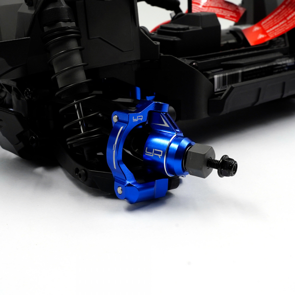 Yeah Racing Aluminium Achsschenkelsatz vorne Schwarz für Traxxas Mini Maxx, Mini XRT