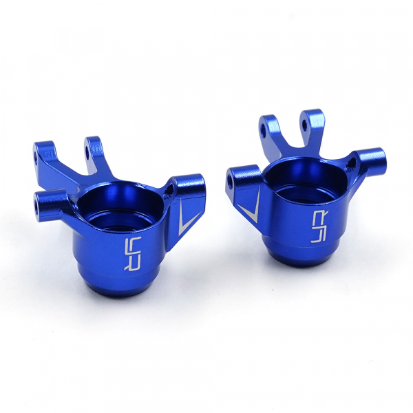 Yeah Racing Aluminium Achsschenkelsatz vorne Blau für Traxxas Mini Maxx, Mini XRT