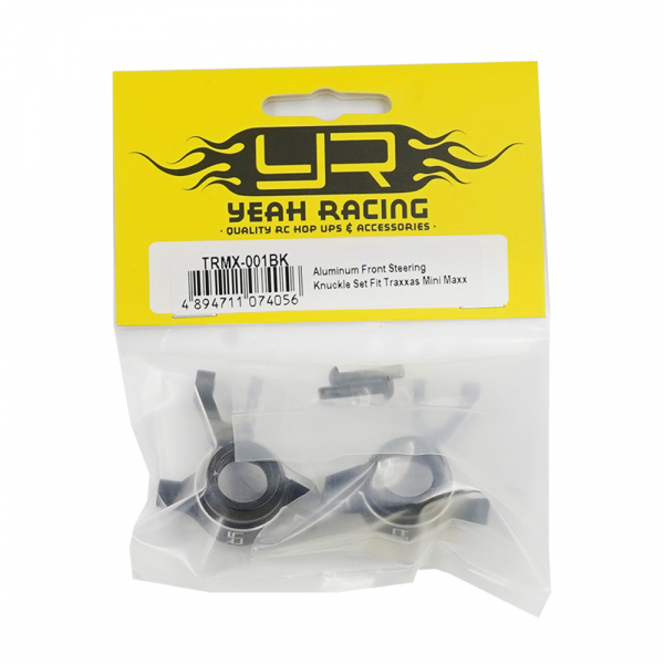 Yeah Racing Aluminium Achsschenkelsatz vorne Schwarz für Traxxas Mini Maxx, Mini XRT