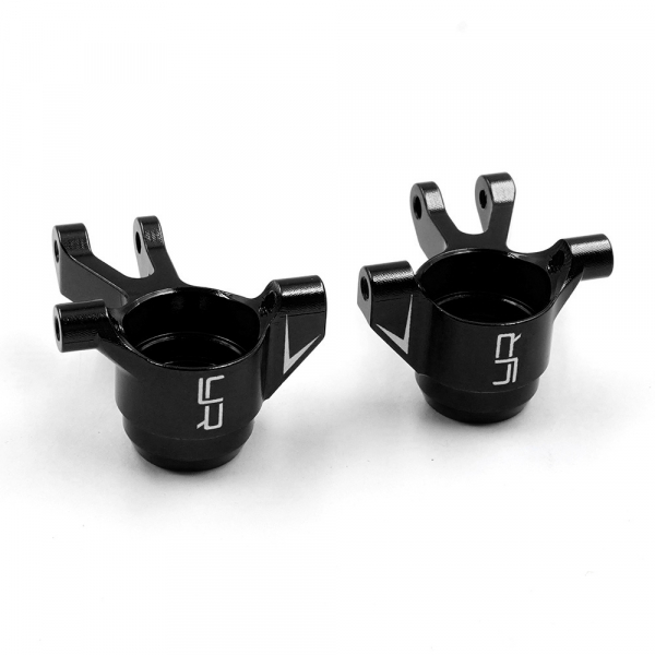Yeah Racing Aluminium Achsschenkelsatz vorne Schwarz für Traxxas Mini Maxx, Mini XRT