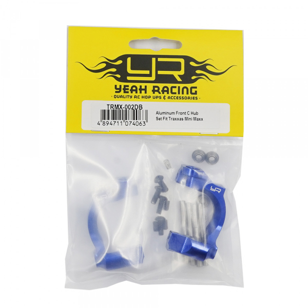 Yeah Racing Aluminium C Hub Set vorne Blau für Traxxas Mini Maxx, Mini XRT
