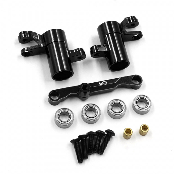 Yeah Racing Aluminum Steering Set Fit Traxxas Mini Maxx Mini XRT black