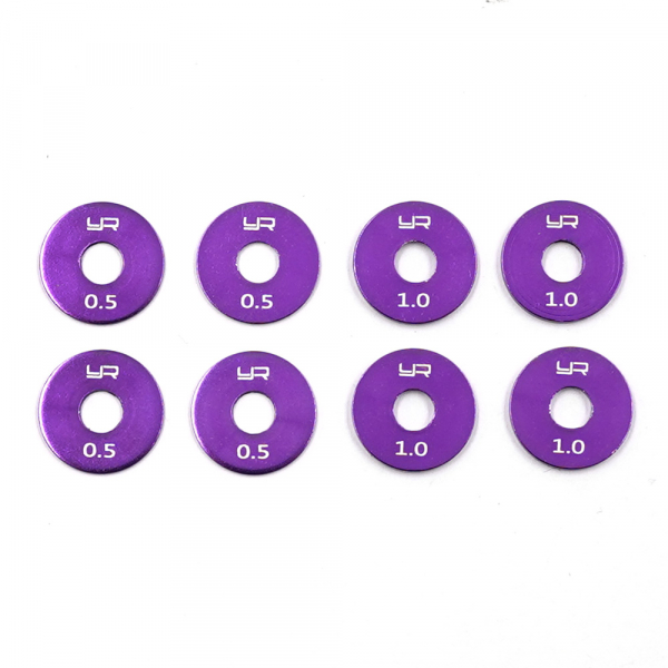 Yeah Racing Aluminum Wheel Spacer 0.5 1.0 Set 8pcs