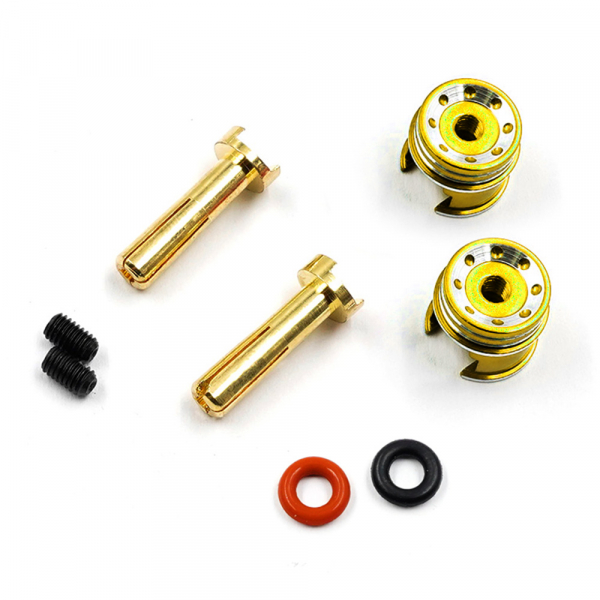 Yeah Racing Aluminum Grips 4mm Bullet Plug Gold für Akku