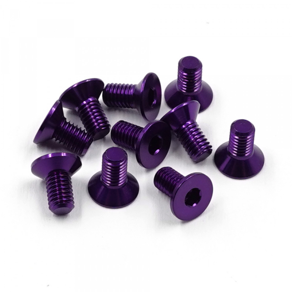 Yeah Racing Yeah Racing Senkkopfschraube purple 7075 Aluminium 3x6mm (10)