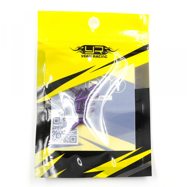 Yeah Racing Senkkopfschraube purple 7075 Aluminium 3x8mm (10)