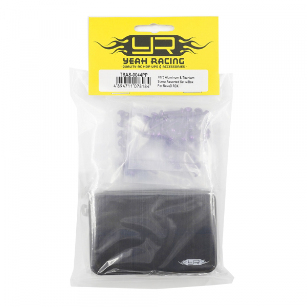 Yeah Racing 7075 Aluminum & Titanium Screw Assorted Set w/Box For ReveD RDX (Purple)