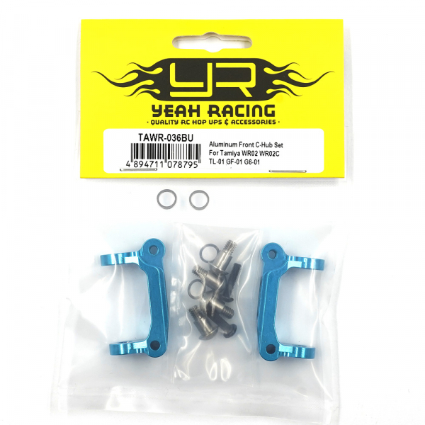 Yeah Racing Aluminium C-Hub Set vorne blau für Tamiya WR02 WR02C TL-01 GF-01 G6-01