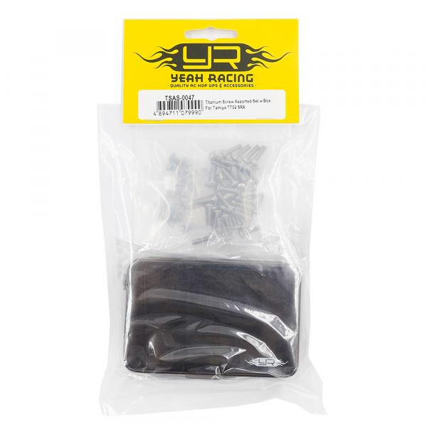 Yeah Racing Titanschrauben-Sortimentsset mit Box für Tamiya TT02 SRX