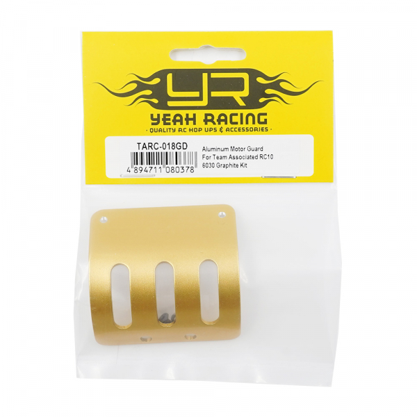 Yeah Racing Aluminum Motor Guard For Team Associated RC10 6030 Graphite Kit (Gold)