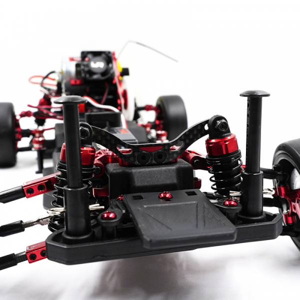 Yeah Racing Aluminium/Graphit Stoßdämpferbrücke vorne für Kyosho Fazer D2 FZD2