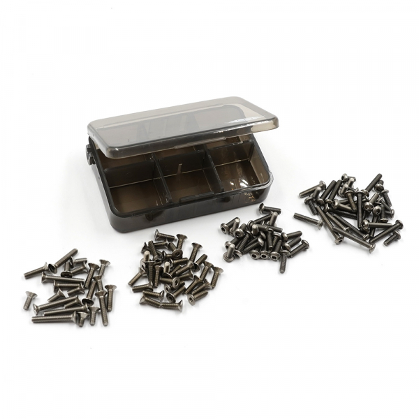 Yeah Racing Titanschrauben-Sortimentsset mit Box für Team Associated RC10 Rally