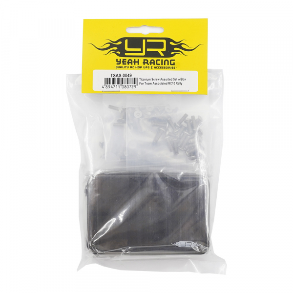 Yeah Racing Titanschrauben-Sortimentsset mit Box für Team Associated RC10 Rally
